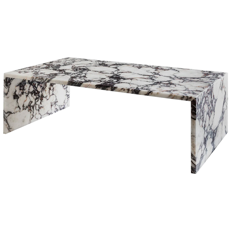Кофейный стол Patricio Marble Coffee Table Белый Коричневый Молочный Кофейный стол Patricio Marble Coffee Table Белый Коричневый Молочный в Рязани | Loft Concept