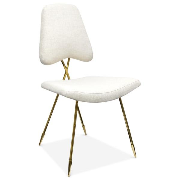 Стул Jonathan Adler Maxime Dining stool Бежево-серый Золотой Стул Jonathan Adler Maxime Dining stool Бежево-серый Золотой в Рязани | Loft Concept