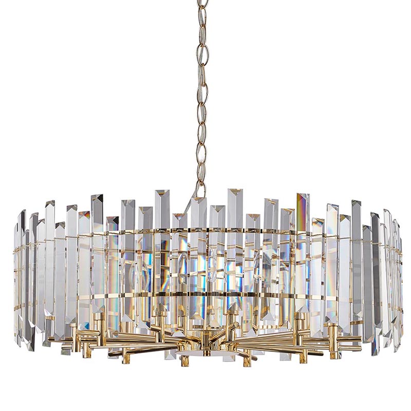 Люстра Langley Chandelier gold 80 Золотой Прозрачный Люстра Langley Chandelier gold 80 Золотой Прозрачный в Рязани | Loft Concept