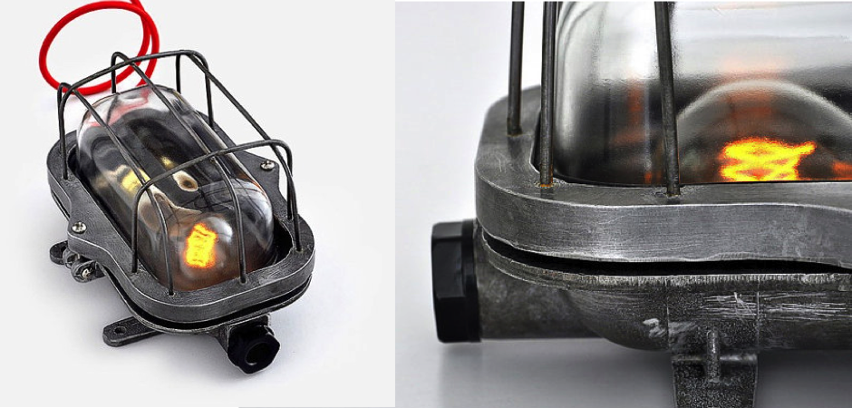 Настенная лампа Steampunk Cage Glass Edison Wall Lamp Настенная лампа Steampunk Cage Glass Edison Wall Lamp - Loft-Concept в Рязани