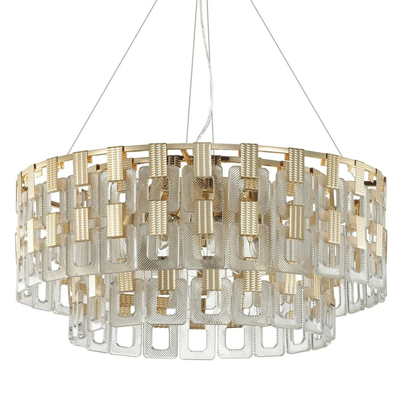 Люстра Ribbed Elements Pendant Round 67 Золотой Прозрачное Стекло Люстра Ribbed Elements Pendant Round 67 Золотой Прозрачное Стекло в Рязани | Loft Concept