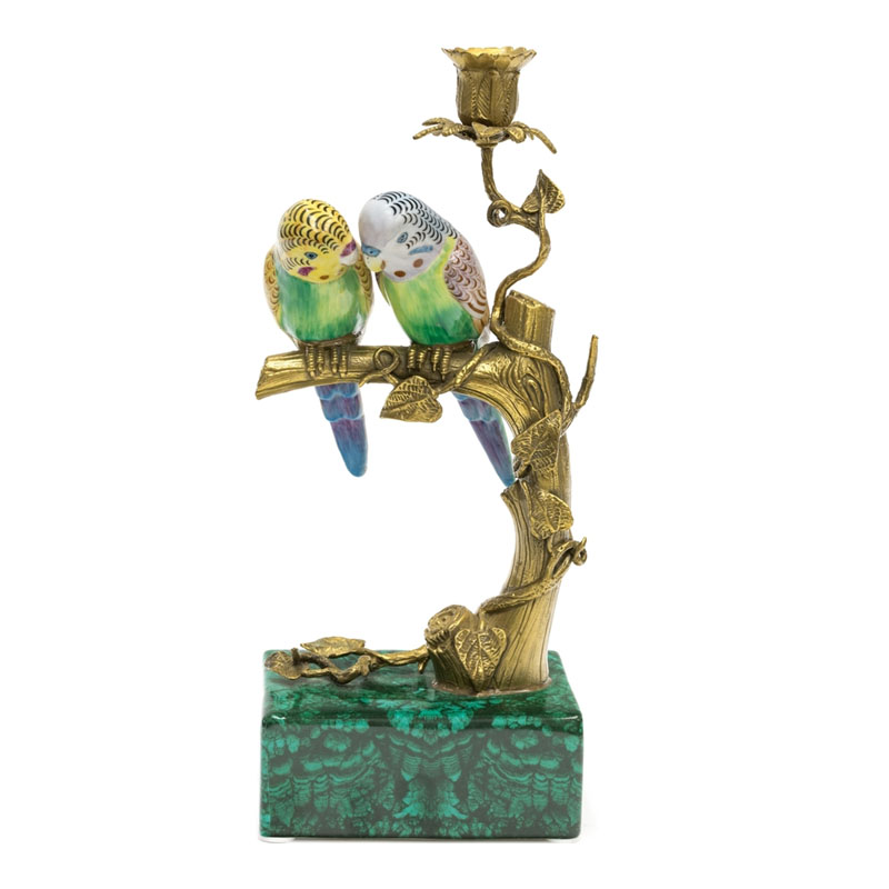 Подсвечник Duo Birds On Branch Мульти Бронза Подсвечник Duo Birds On Branch Мульти Бронза в Рязани | Loft Concept