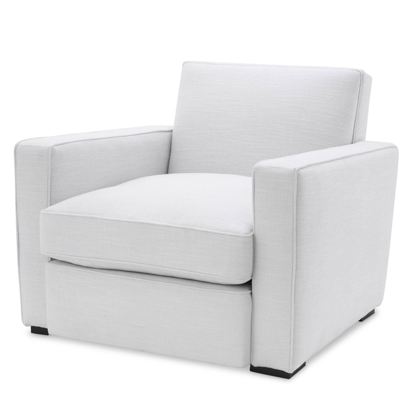 Кресло Eichholtz Chair Edmond white Белый Черный Кресло Eichholtz Chair Edmond white Белый Черный в Рязани | Loft Concept