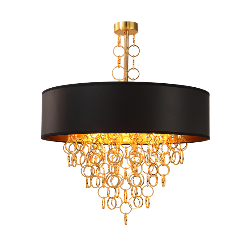 Люстра Ritz Rings Chandelier Золотой Черный Люстра Ritz Rings Chandelier Золотой Черный в Рязани | Loft Concept