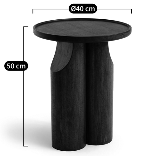 Круглый приставной стол из массива ореха Balu Wooden Side Table в Рязани
