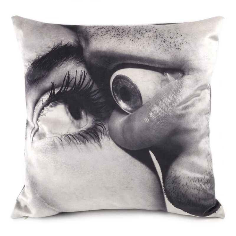 Подушка Seletti Cushion Eye Mouth Design Toiletpaper Серый Подушка Seletti Cushion Eye Mouth Design Toiletpaper Серый в Рязани | Loft Concept