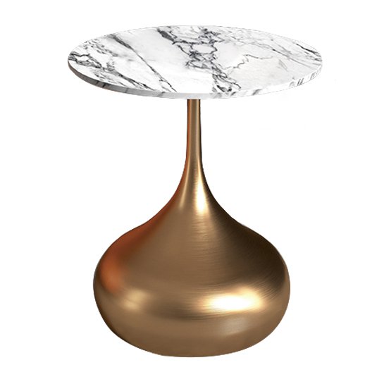 Приставной стол Gold Base Белый Золотой Приставной стол Gold Base Белый Золотой в Рязани | Loft Concept