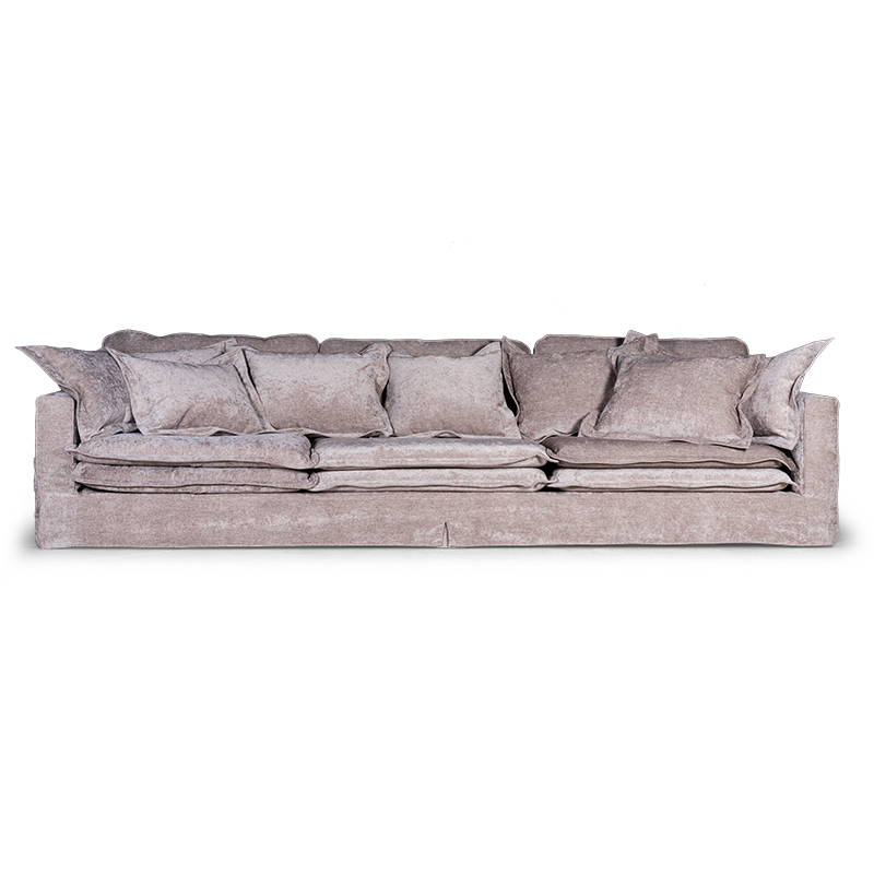 Диван Evelyn Gray Velour Sofa Светло-серый Диван Evelyn Gray Velour Sofa Светло-серый в Рязани | Loft Concept