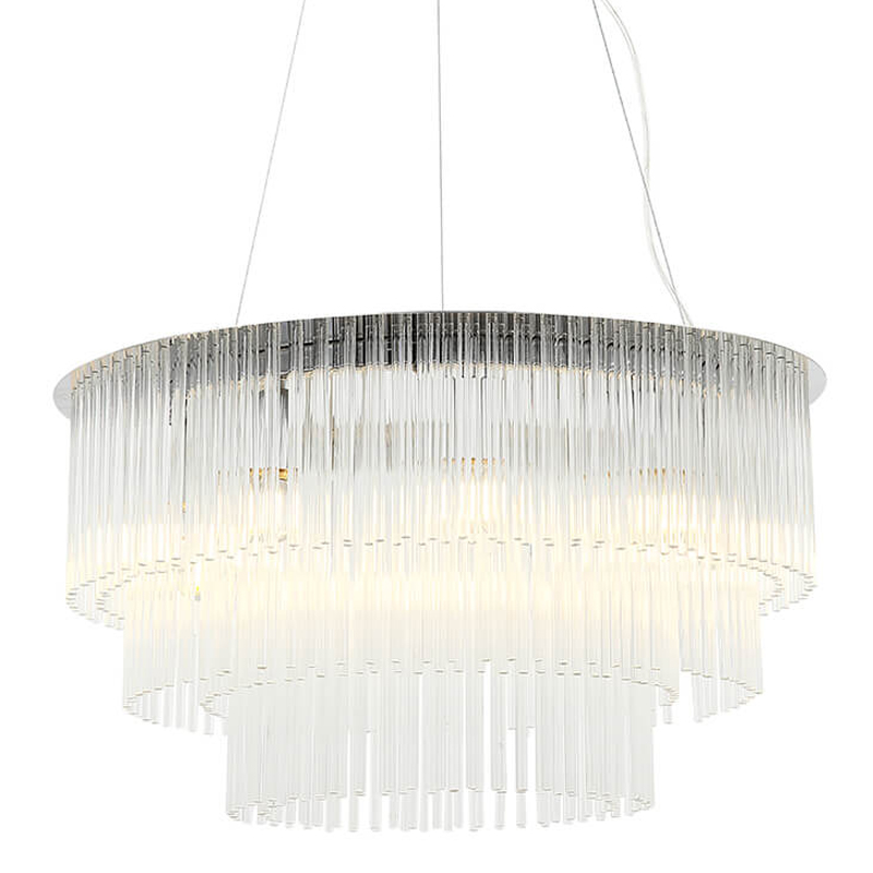 Люстра Harrison Chandelier chrome 9 lamp Хром Прозрачный Люстра Harrison Chandelier chrome 9 lamp Хром Прозрачный в Рязани | Loft Concept