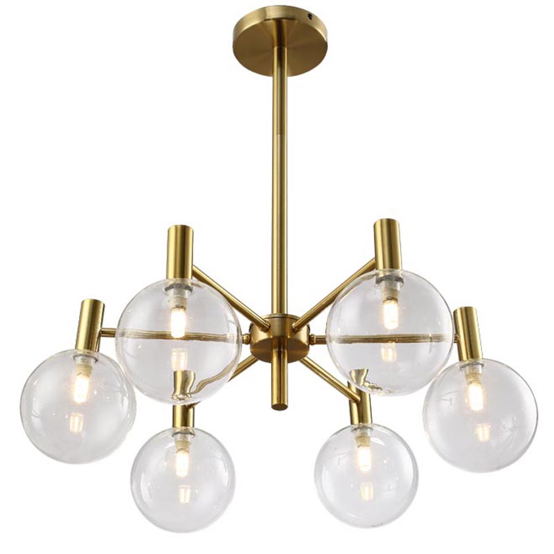 Люстра Holevier Chandelier 6 lamp Золотой Люстра Holevier Chandelier 6 lamp Золотой в Рязани | Loft Concept
