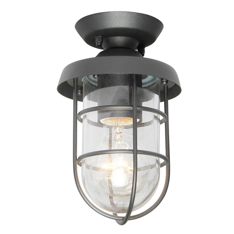 Уличный потолочный светильник Declan Street Lamp Черный Уличный потолочный светильник Declan Street Lamp Черный в Рязани | Loft Concept