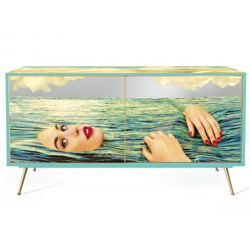 Комод Seletti Cabinet Sliding Door Sea Girl Мульти Золотой Шампань Комод Seletti Cabinet Sliding Door Sea Girl Мульти Золотой Шампань в Рязани | Loft Concept
