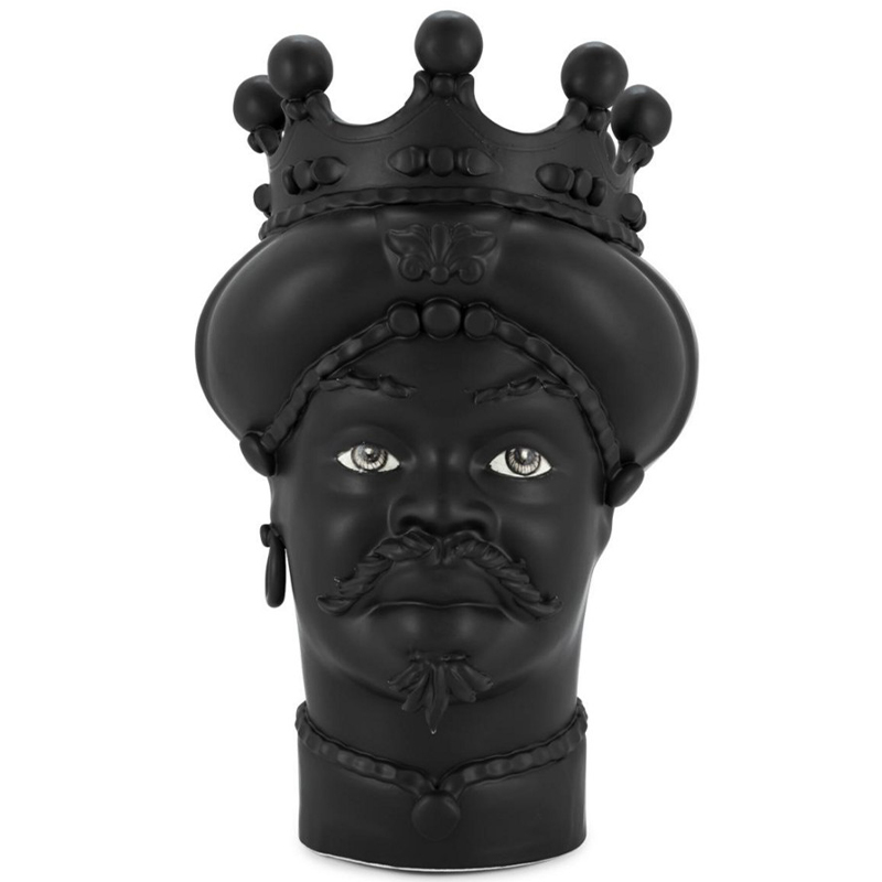 Ваза Vase Moro Man All Black Черный Ваза Vase Moro Man All Black Черный в Рязани | Loft Concept