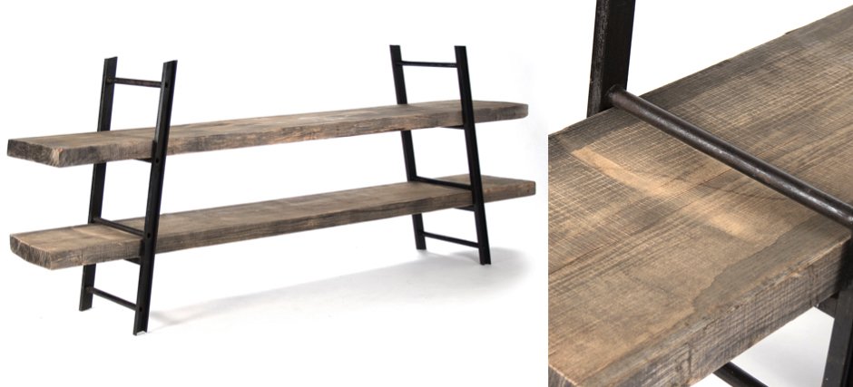 Стеллаж Industrial Iron Rustic Console Стеллаж Industrial Iron Rustic Console - Loft-Concept в Рязани