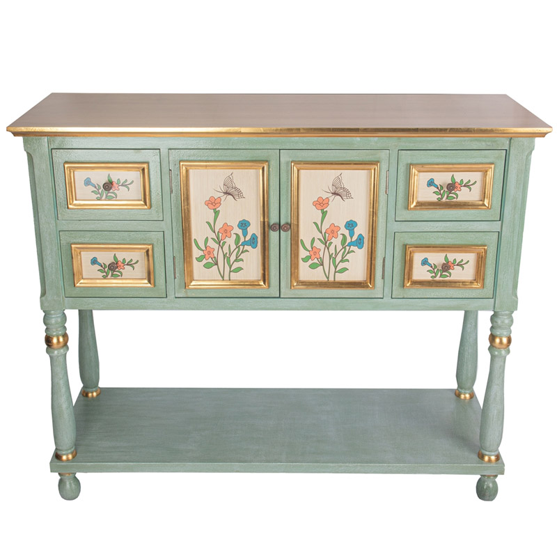 Комод в стиле прованс Massime Chest of drawers Светло-голубой Золотой Комод в стиле прованс Massime Chest of drawers Светло-голубой Золотой в Рязани | Loft Concept