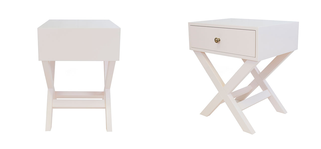 Тумба с одним ящиком цвет белый Gloria - фото