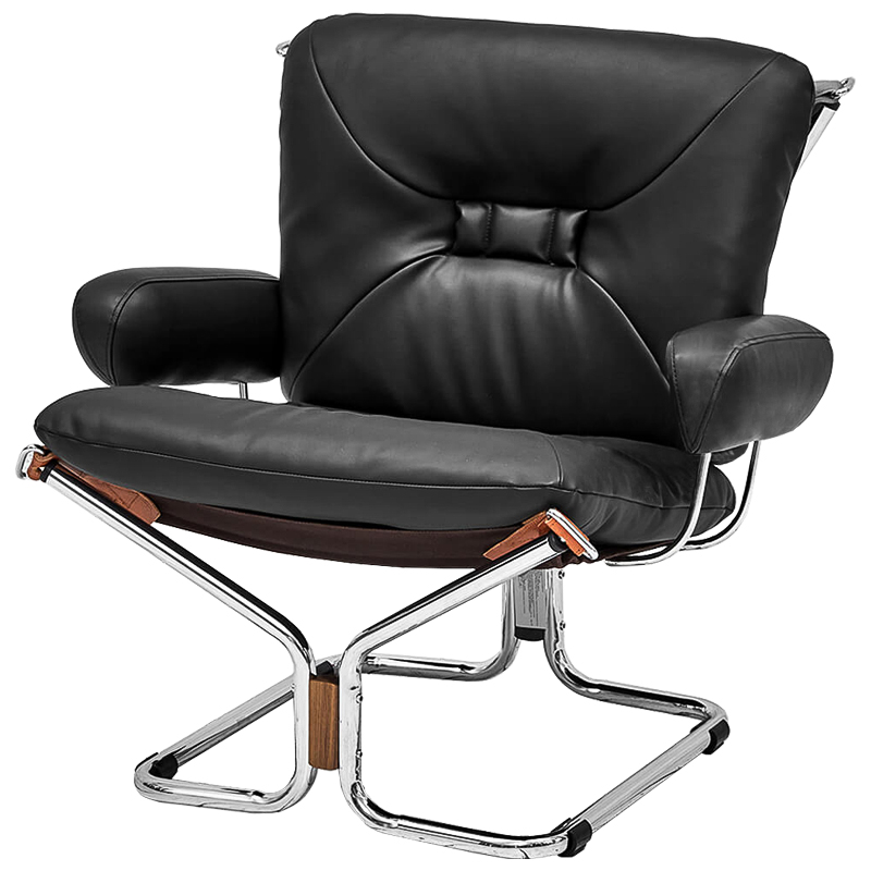 Кресло Zahra Chair Хром Черный Кресло Zahra Chair Хром Черный в Рязани | Loft Concept