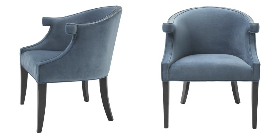 Кресло Eichholtz Chair Margaux blue Кресло Eichholtz Chair Margaux blue - Loft-Concept в Рязани