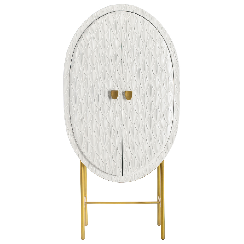 Шкаф White Feathers Cabinet Белый Золотой Шкаф White Feathers Cabinet Белый Золотой в Рязани | Loft Concept