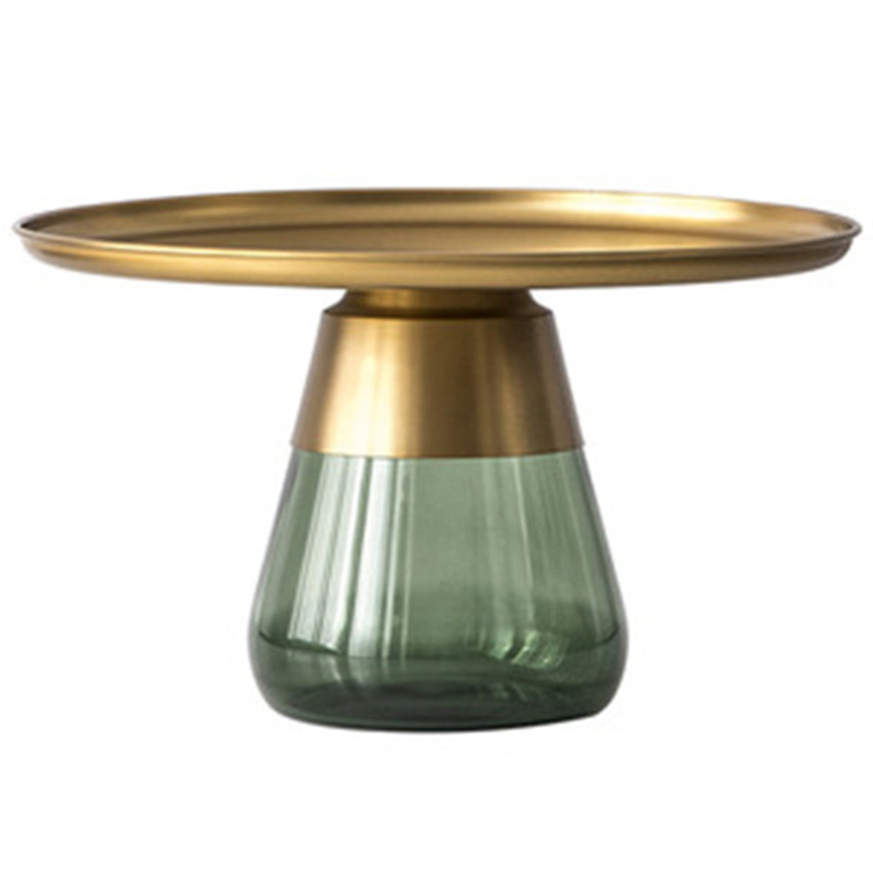 Круглый приставной стол Classico Round Green Side Table Латунь Зеленый Круглый приставной стол Classico Round Green Side Table Латунь Зеленый в Рязани | Loft Concept