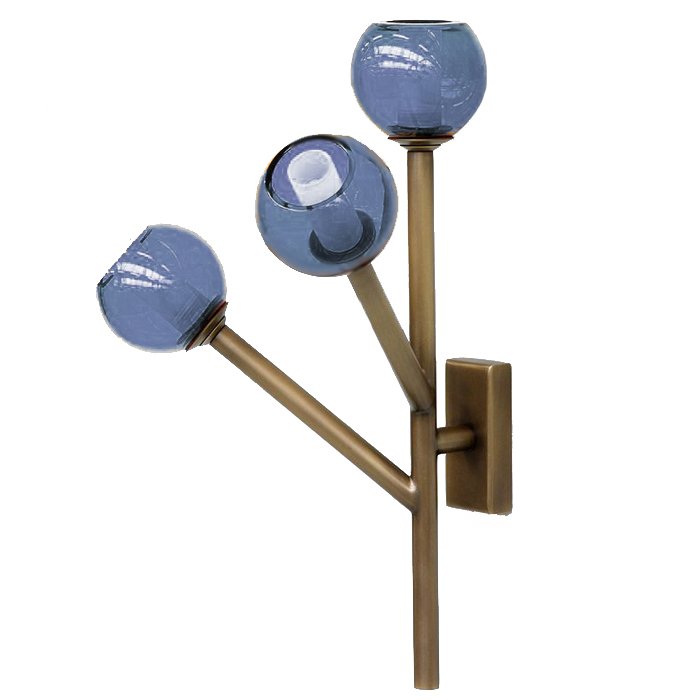 Бра Last Night Wall Lamp Blue Латунь Синий Бра Last Night Wall Lamp Blue Латунь Синий в Рязани | Loft Concept
