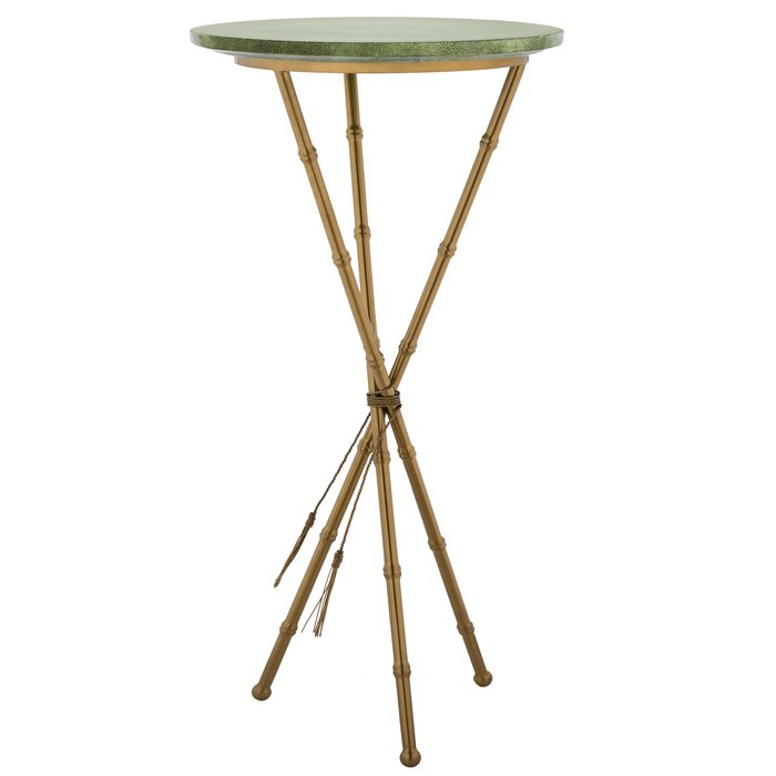 Green Stingray Skin Side Tables Зеленый Золотой Green Stingray Skin Side Tables Зеленый Золотой в Рязани | Loft Concept