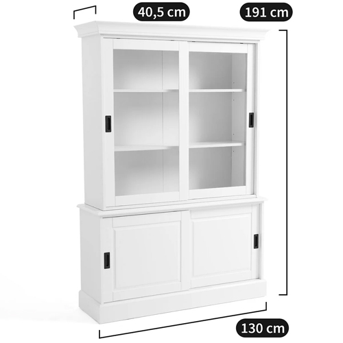 Витрина с раздвижными дверцами Wells Glass Showcase White Витрина с раздвижными дверцами Wells Glass Showcase White в Рязани