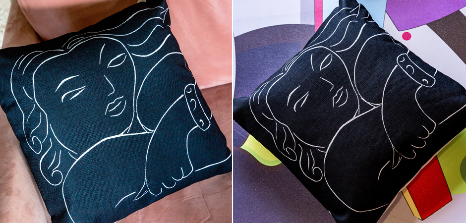 Декоративная подушка White Silhouette Pasiphae Pillow Декоративная подушка White Silhouette Pasiphae Pillow - Loft-Concept в Рязани