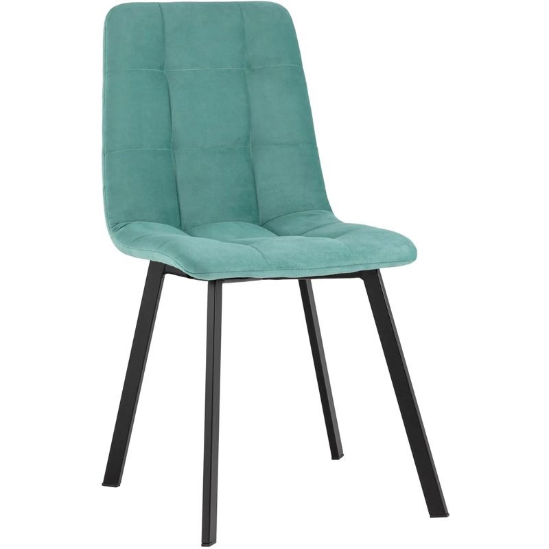 Стул NANCY S Chair Мятный Велюр Мятный Черный Стул NANCY S Chair Мятный Велюр Мятный Черный в Рязани | Loft Concept