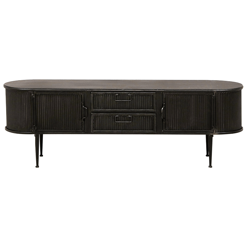 ТВ-тумба Hugon Wood Metal TV Stand Коричневый ТВ-тумба Hugon Wood Metal TV Stand Коричневый в Рязани | Loft Concept