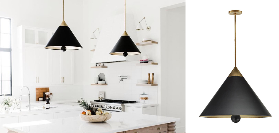 Подвесной светильник Cleo Pendant Brass & Black Подвесной светильник Cleo Pendant Brass & Black - Loft-Concept в Рязани