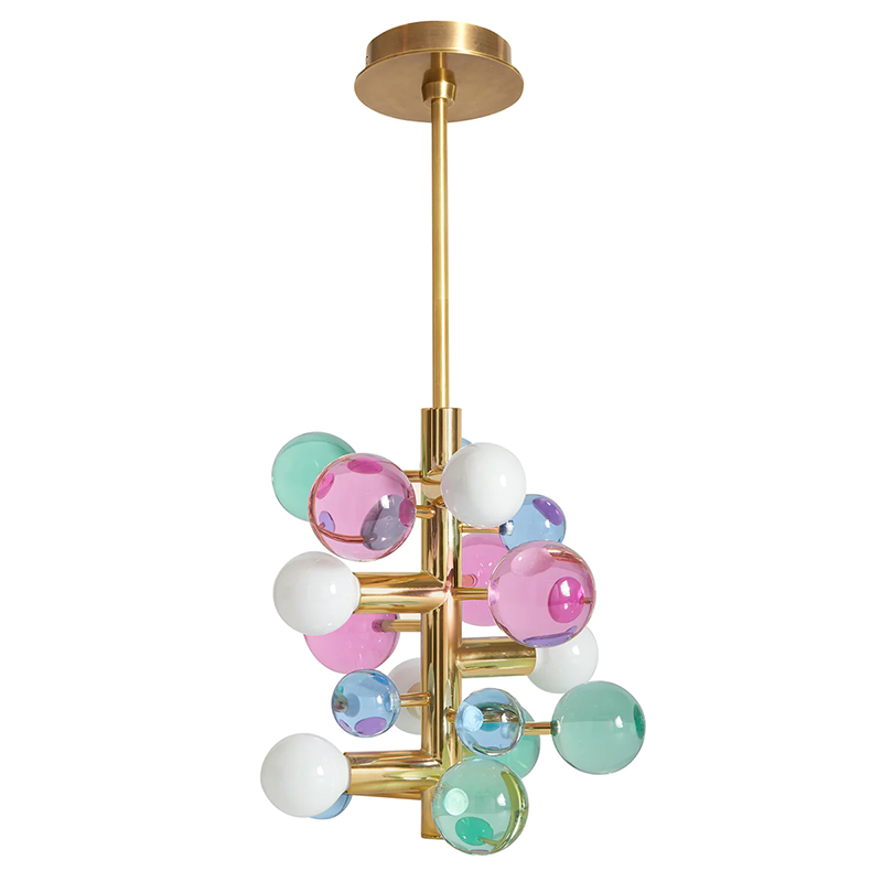 Светильник Jonathan Adler GLOBO FIVE-LIGHT CHANDELIER Multi Золотой Мульти Светильник Jonathan Adler GLOBO FIVE-LIGHT CHANDELIER Multi Золотой Мульти в Рязани | Loft Concept