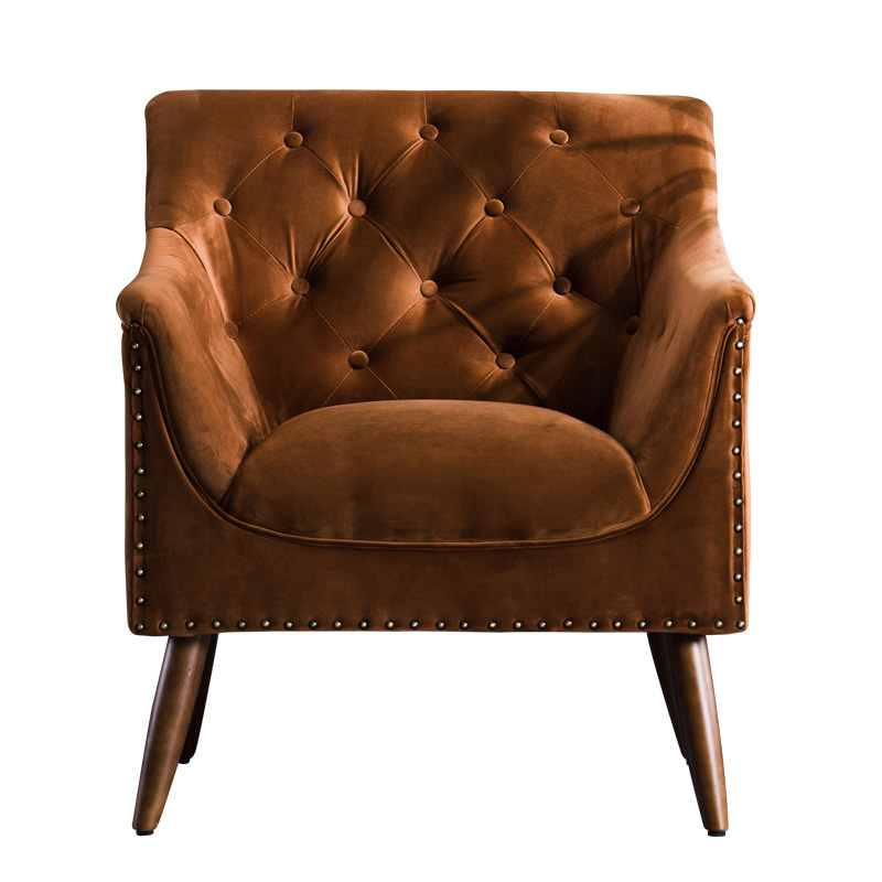Кресло Terracotta Velvet Armchair Терракотовый Коричневый Кресло Terracotta Velvet Armchair Терракотовый Коричневый в Рязани | Loft Concept