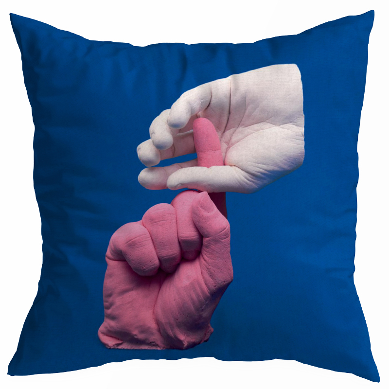 Декоративная подушка Seletti Cushion Hands Синий Декоративная подушка Seletti Cushion Hands Синий в Рязани | Loft Concept