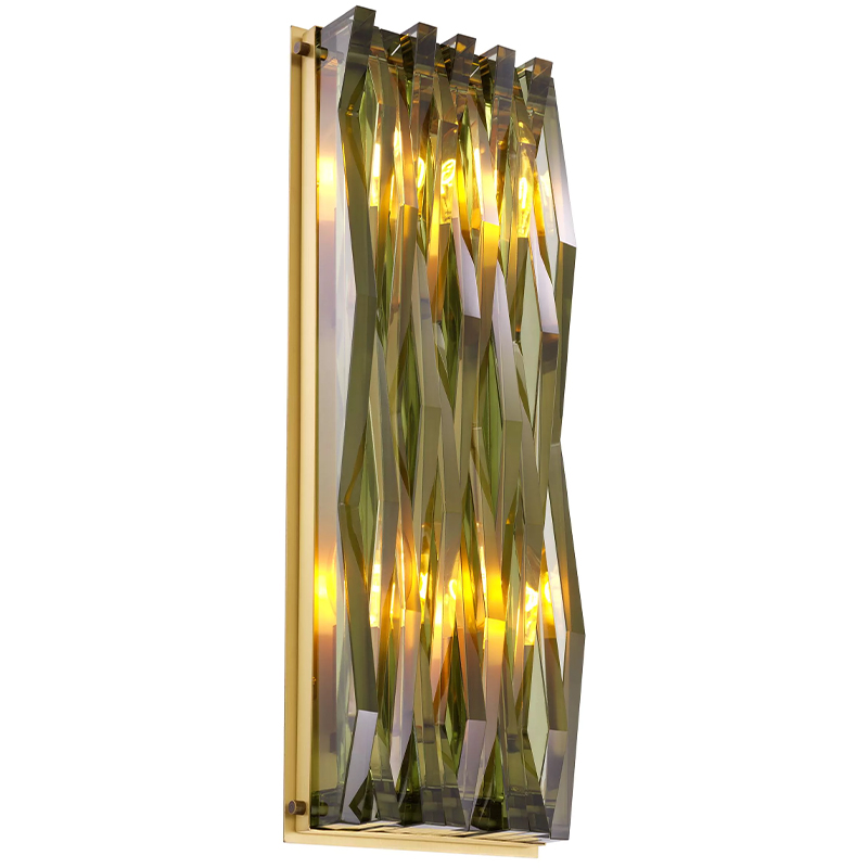 Бра Eichholtz Wall Lamp Nuvola L Green Латунь Зеленый смок Стекло Смок Бра Eichholtz Wall Lamp Nuvola L Green Латунь Зеленый смок Стекло Смок в Рязани | Loft Concept