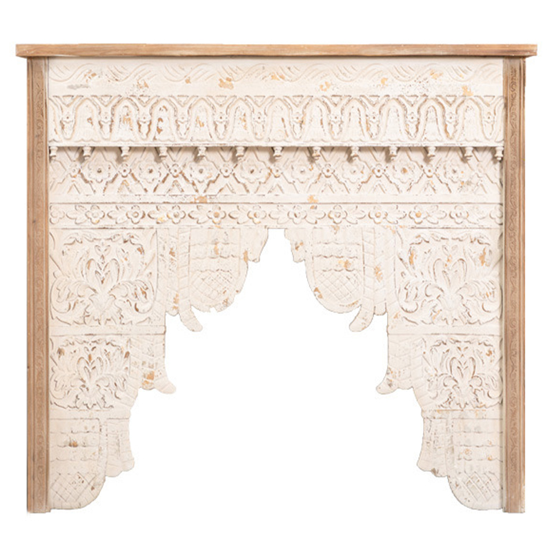 Консоль Indian Antique White Furniture Shakti Console Бежевый Древесина Консоль Indian Antique White Furniture Shakti Console Бежевый Древесина в Рязани | Loft Concept
