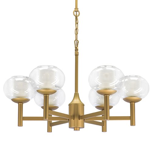 Подвесной светильник Modern Gold Прозрачное Стекло Золотой Белый в Рязани | Loft Concept 