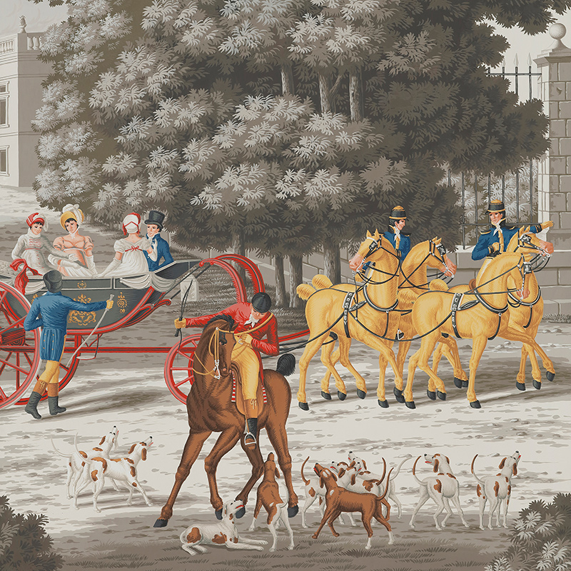 Обои ручная роспись La Chasse de Compiègne Jacquemart on Eau Forte Обои ручная роспись La Chasse de Compiègne Jacquemart on Eau Forte в Рязани | Loft Concept