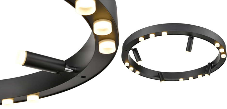 Потолочный светильник Rigor & Conciseness Lighting Black Disk Потолочный светильник Rigor & Conciseness Lighting Black Disk - Loft-Concept в Рязани