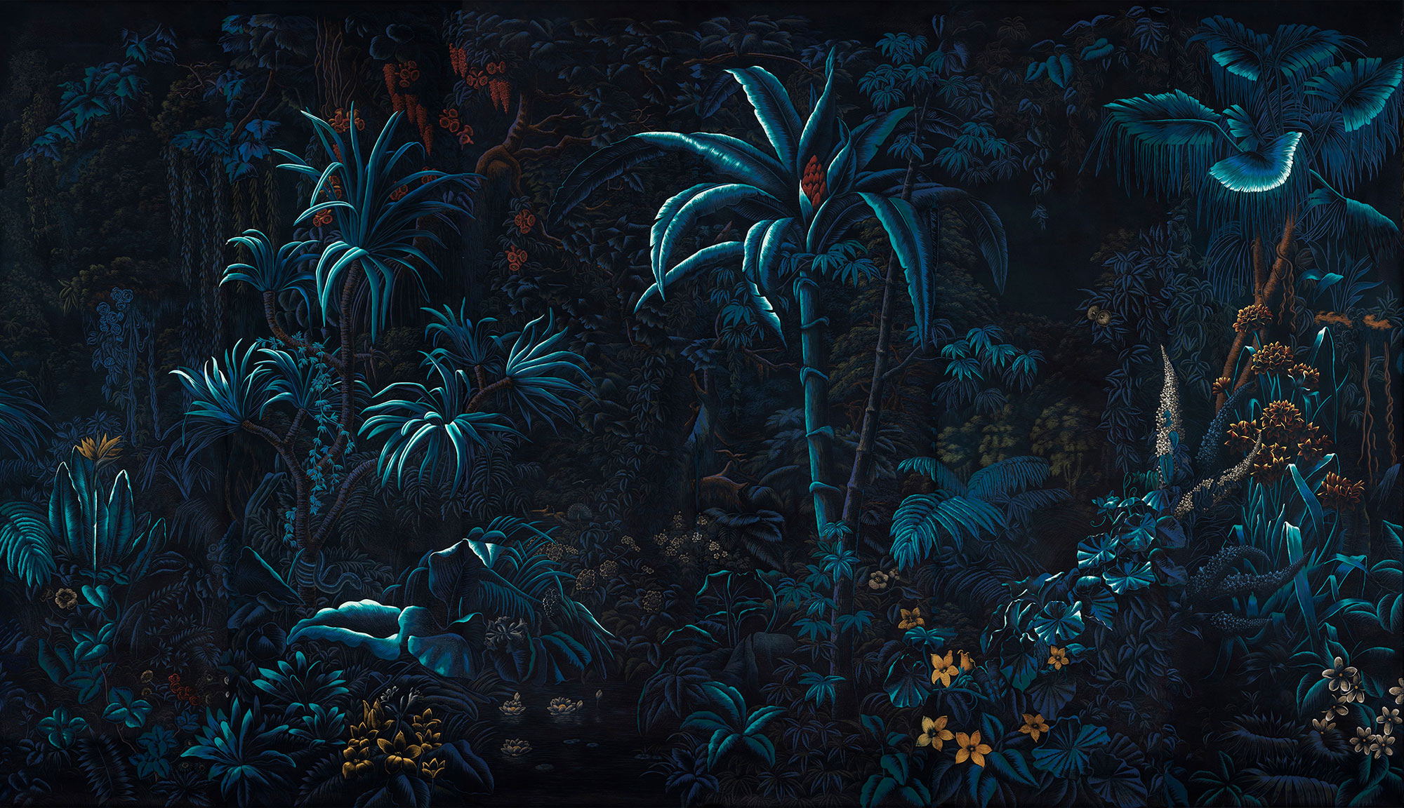 Обои ручная роспись L'Eden Moonlight on scenic Xuan paper Обои ручная роспись L'Eden Moonlight on scenic Xuan paper - постер Loft-Concept в Рязани