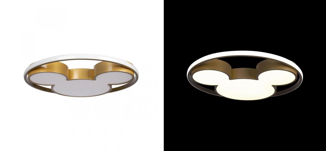 Потолочный светильник для детской Золотой Микки-Маус - фото