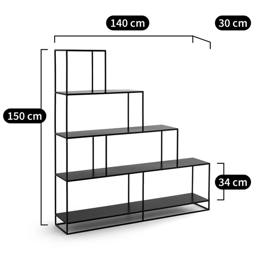 Ступенчатый стеллаж Menzie Steps Metal Rack Black Ступенчатый стеллаж Menzie Steps Metal Rack Black в Рязани