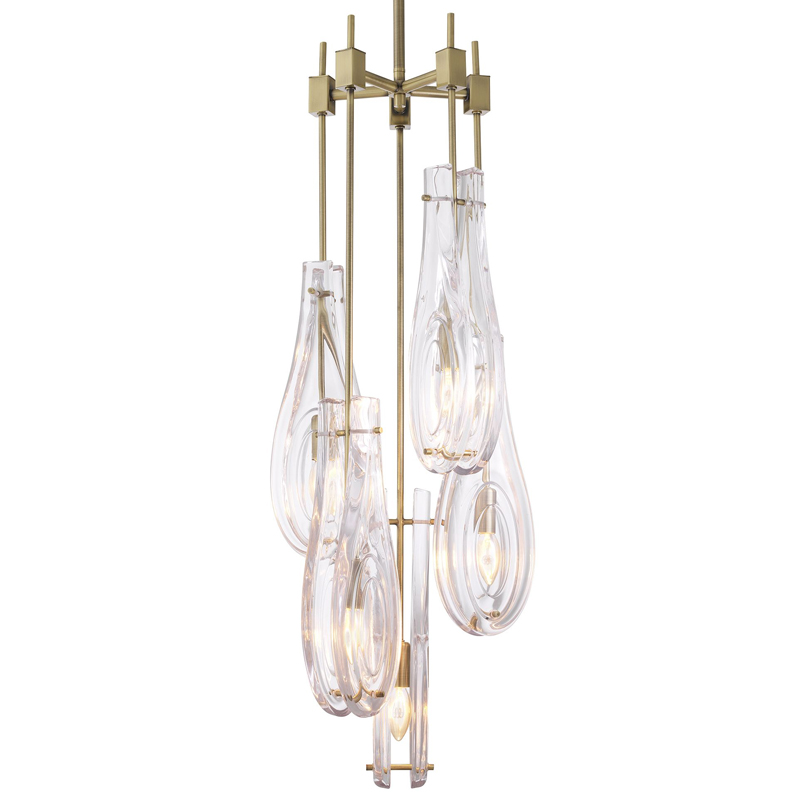 Люстра Eichholtz Chandelier Bellano L Brass Латунь Прозрачный Люстра Eichholtz Chandelier Bellano L Brass Латунь Прозрачный в Рязани | Loft Concept