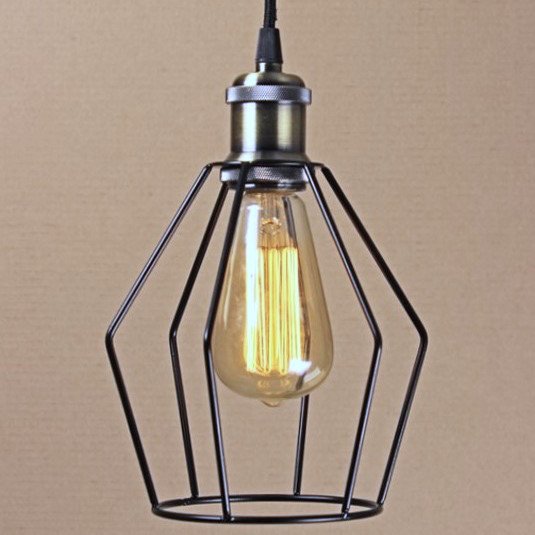Подвесной светильник Wire Cage Pendant Trew Black Черный Подвесной светильник Wire Cage Pendant Trew Black Черный в Рязани | Loft Concept