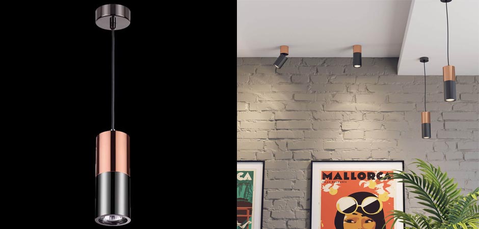 Подвесной светильник Modern Illumination Black & Copper Подвесной светильник Modern Illumination Black & Copper - Loft-Concept в Рязани