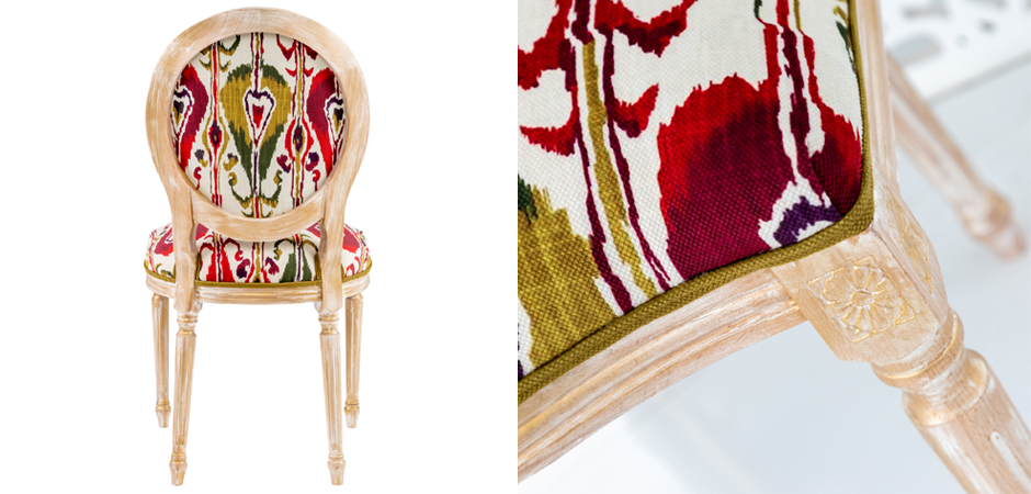 Стул Ikat Pattern Красно-белый Стул Ikat Pattern Красно-белый - Loft-Concept в Рязани