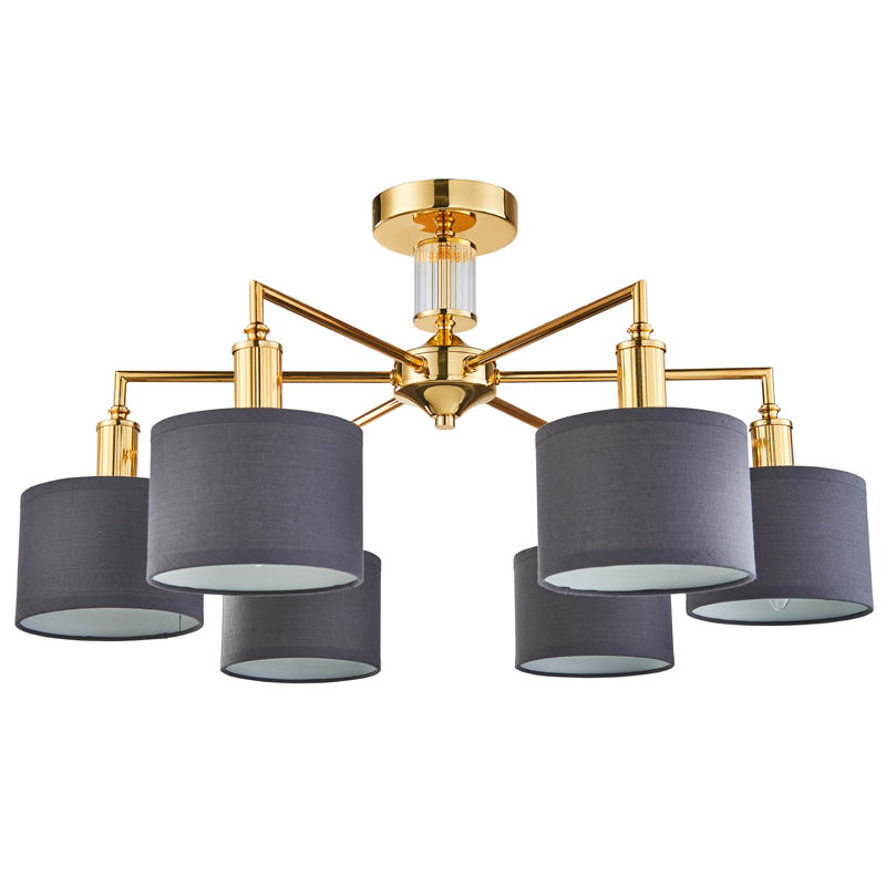 Люстра Laurent Chandelier grey 65 Глянцевое золото Серый Прозрачный Люстра Laurent Chandelier grey 65 Глянцевое золото Серый Прозрачный в Рязани | Loft Concept
