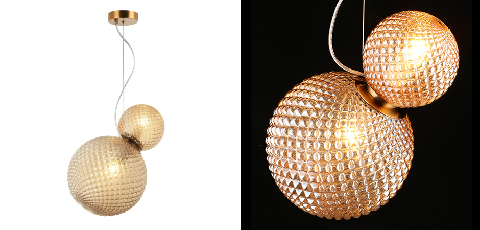 Подвесной светильник Perforated Bubbles с темным плафоном Подвесной светильник Perforated Bubbles с темным плафоном - Loft-Concept в Рязани