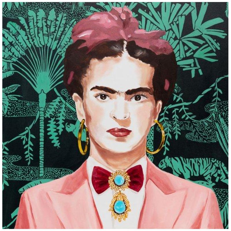 Картина Frida with Pink Power Suit and Jungle Wallpaper Мульти в Рязани | Loft Concept 