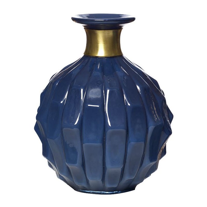 Ваза Deep Blue Синий Латунь Ваза Deep Blue Синий Латунь в Рязани | Loft Concept